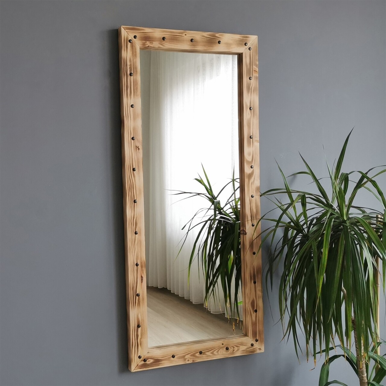 Oglinda decorativa Z50110ES, Neostill, 50 x 110 cm, walnut - imagine 6